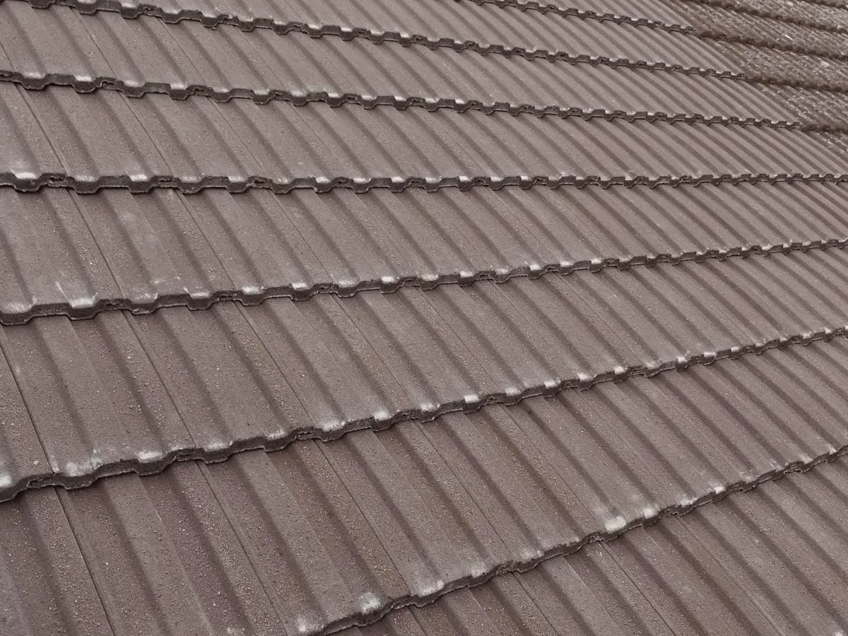 A finished tiled roof