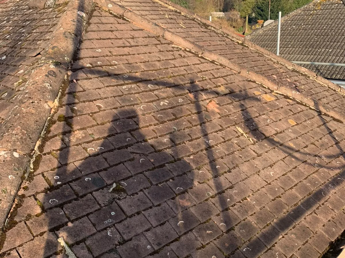 An older tiled roof before works